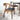 Aliana (Walnut) Dining Set with 4 Reggie (Black Leather) Chairs ASY Furniture  Houston TX