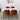 Alpine (Large) White Dining Set with 4 Evette Orange Dining Chairs ASY Furniture  Houston TX