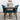 Alpine Small Dining set with 4 Evette Teal Dining Chairs (White) ASY Furniture  Houston TX