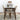 Alpine (Small-White Top) Dining Set with 4 Evette Beige Dining Chairs ASY Furniture  Houston TX