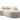 Cloe Boucle Curved Sectional Lounge Chaise 134'' Wide ASY Furniture  Houston TX