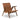 Dairi Genuine Leather Teak Lounge Chair ASY Furniture  Houston TX