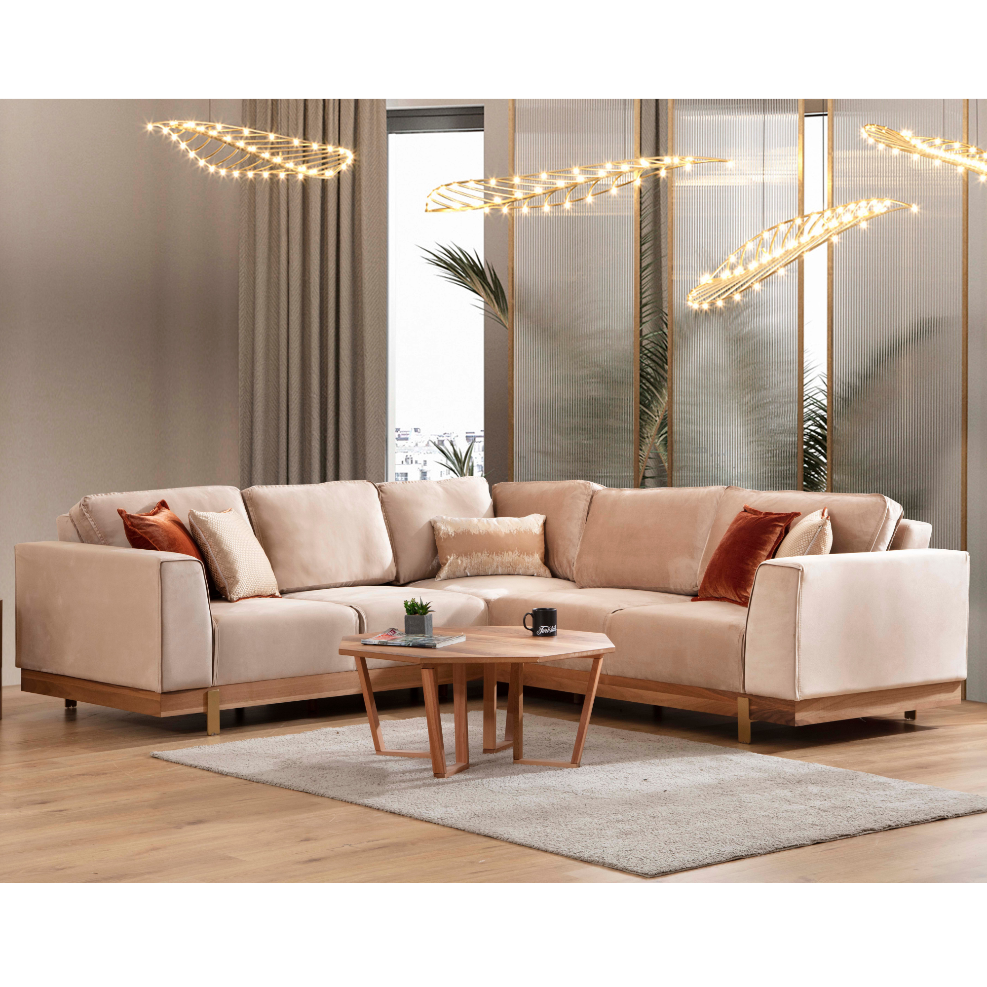 Emily Beige Living Room Set