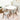 Fiona White Top Dining set with Allison Dining Chairs (Light Grey) ASY Furniture  Houston TX