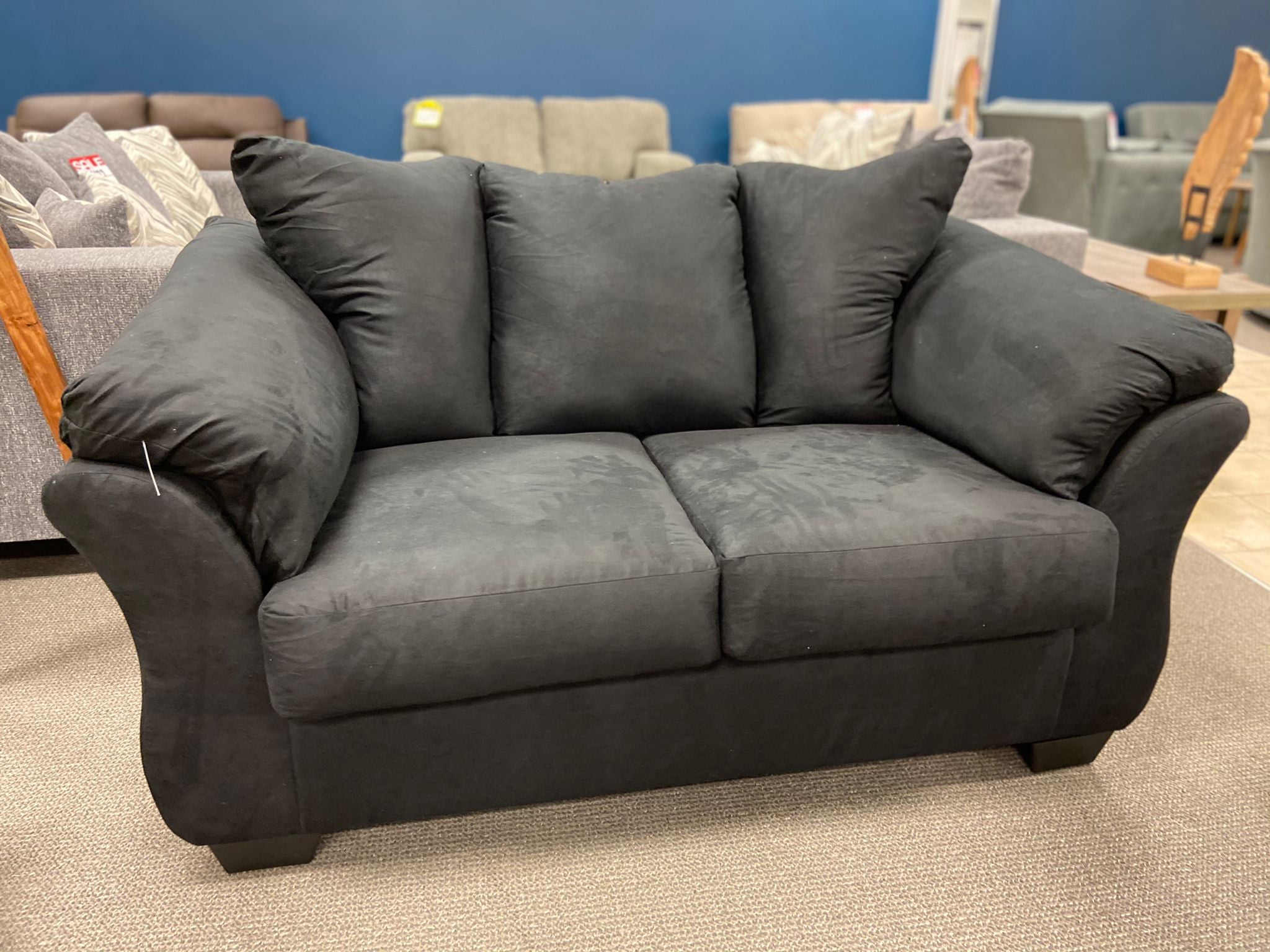 [Floor Sample] Darcy Black Sofa Loveseat Set ASY Furniture