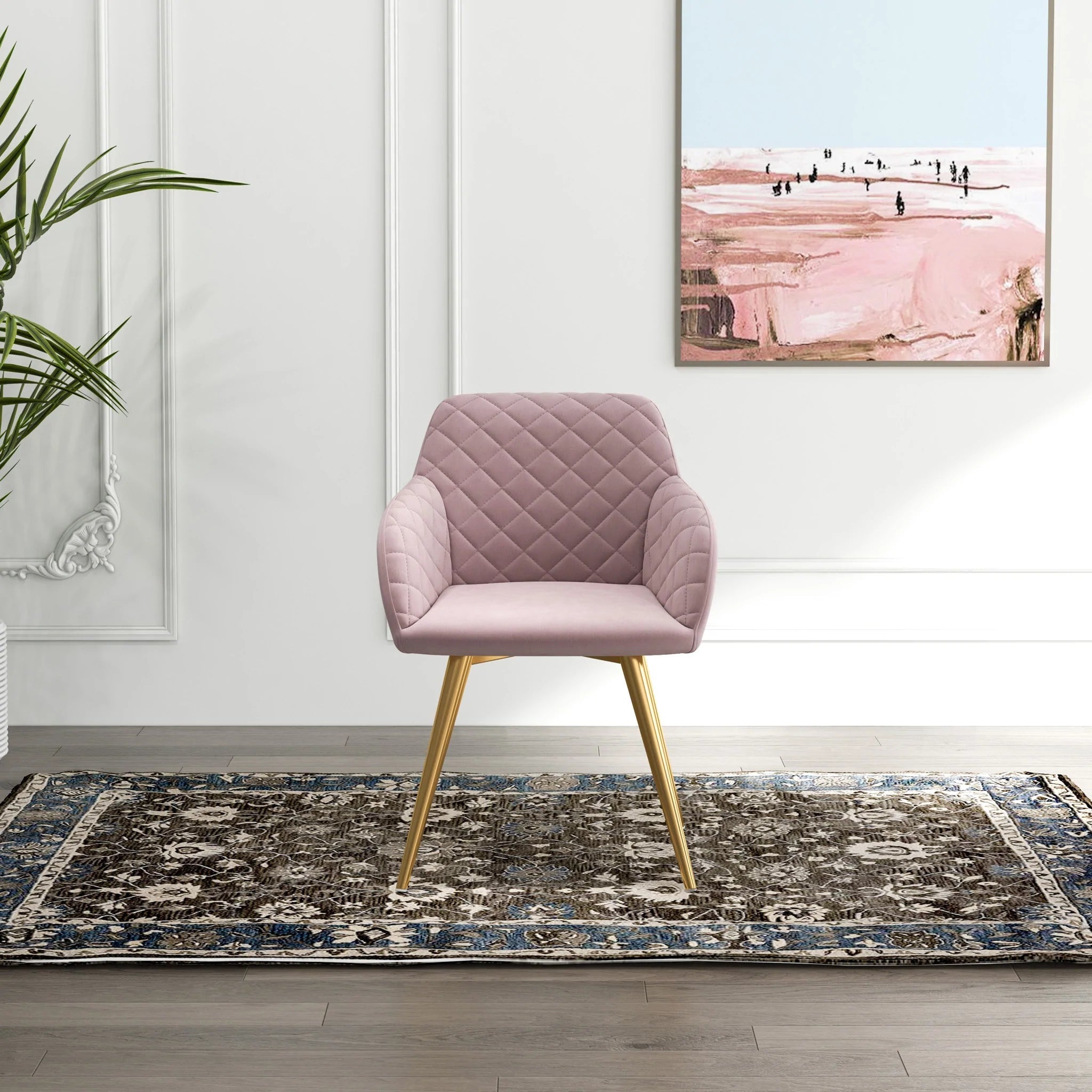 Jasmine Dining Chair Pink Velvet MidinMod Houston TX ASY Furniture