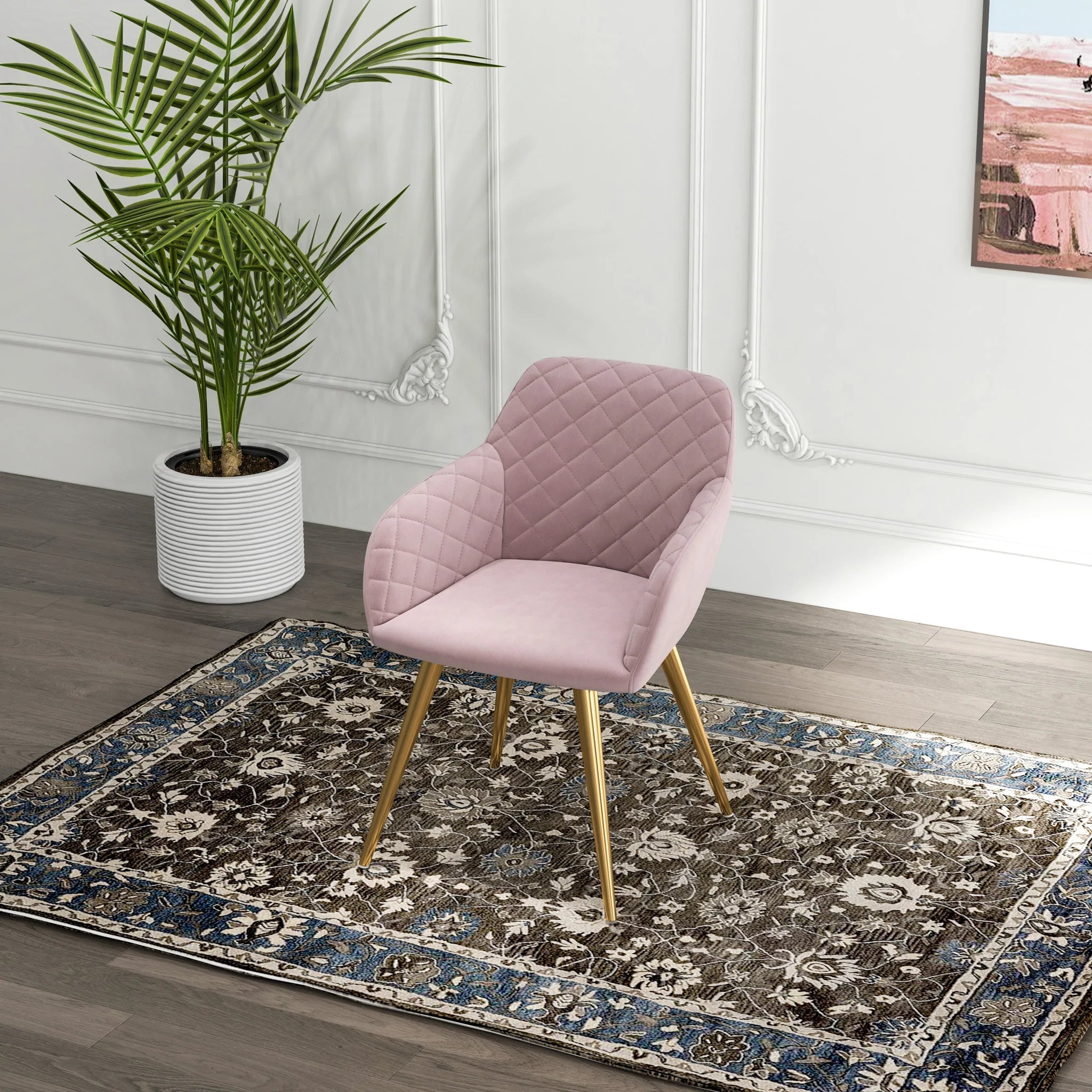 Jasmine Dining Chair Pink Velvet MidinMod Houston TX ASY Furniture