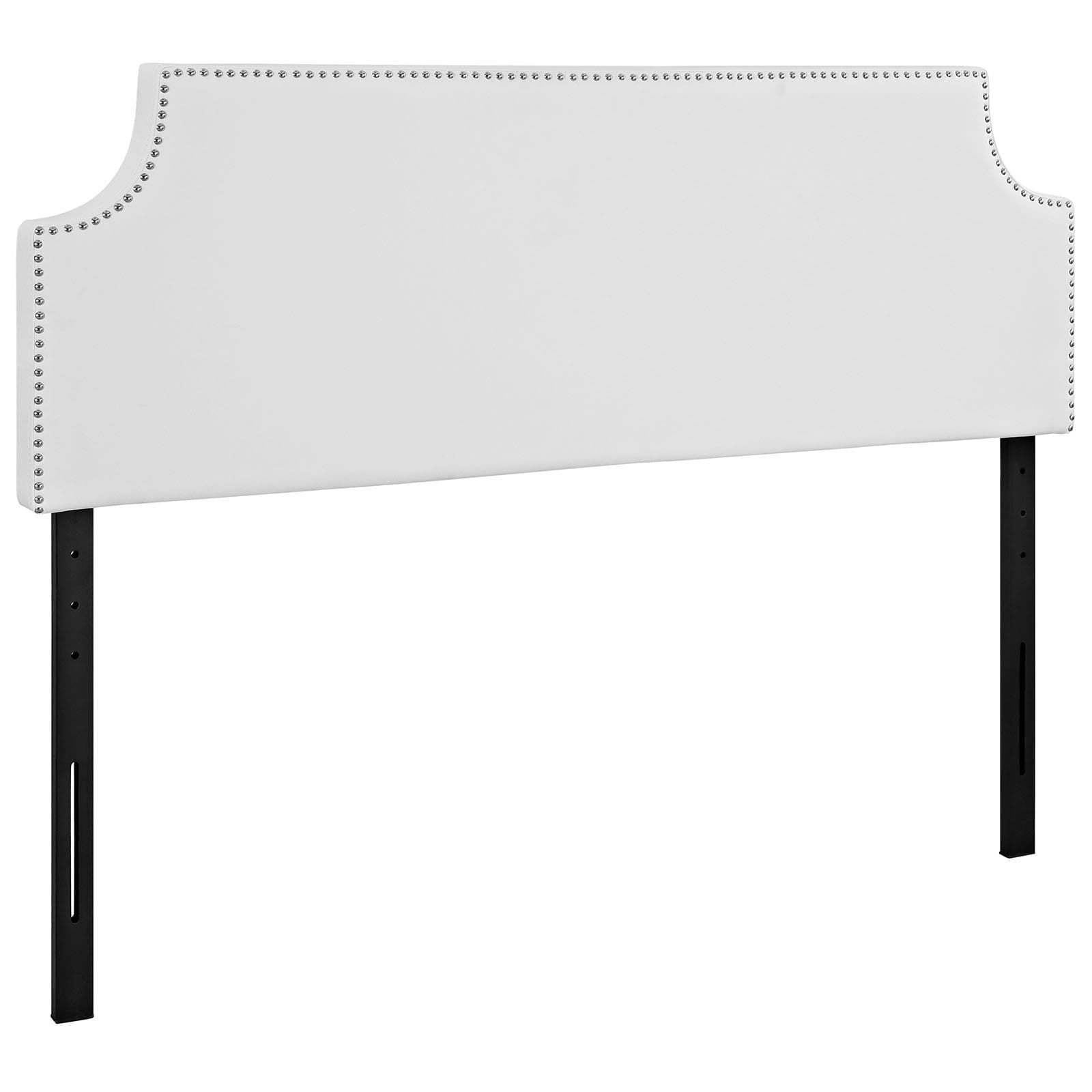 Laura Queen Upholstered Vinyl Headboard White ASY Furniture