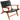 Lento Tan/Black/White Strap Leather Teak Wood Lounge Chair ASY Furniture  Houston TX