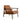 Mameda Leather Lounge Chair (Dark Tan) ASY Furniture  Houston TX