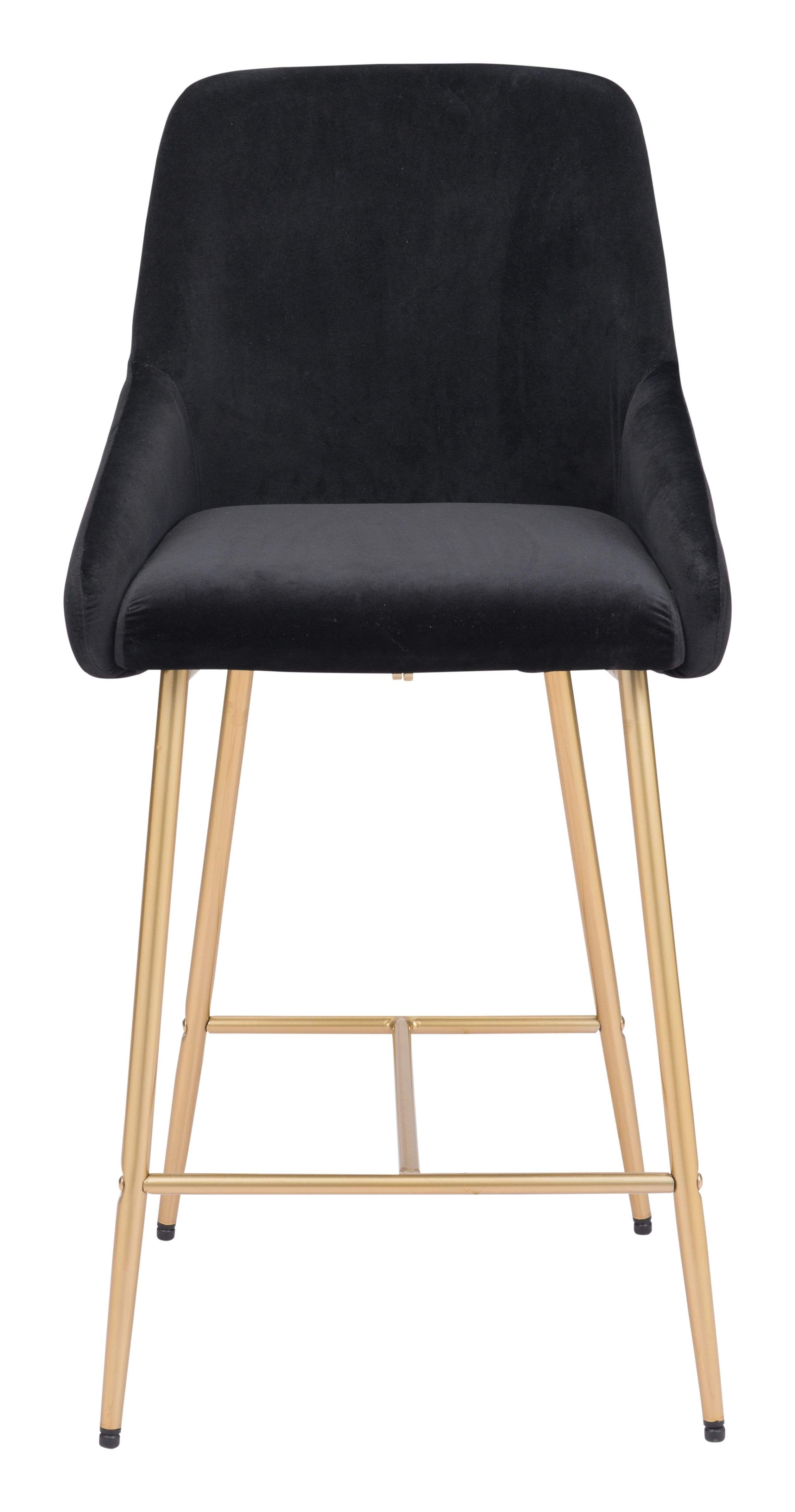 Mira Counter Chair Black & Gold ASY Furniture