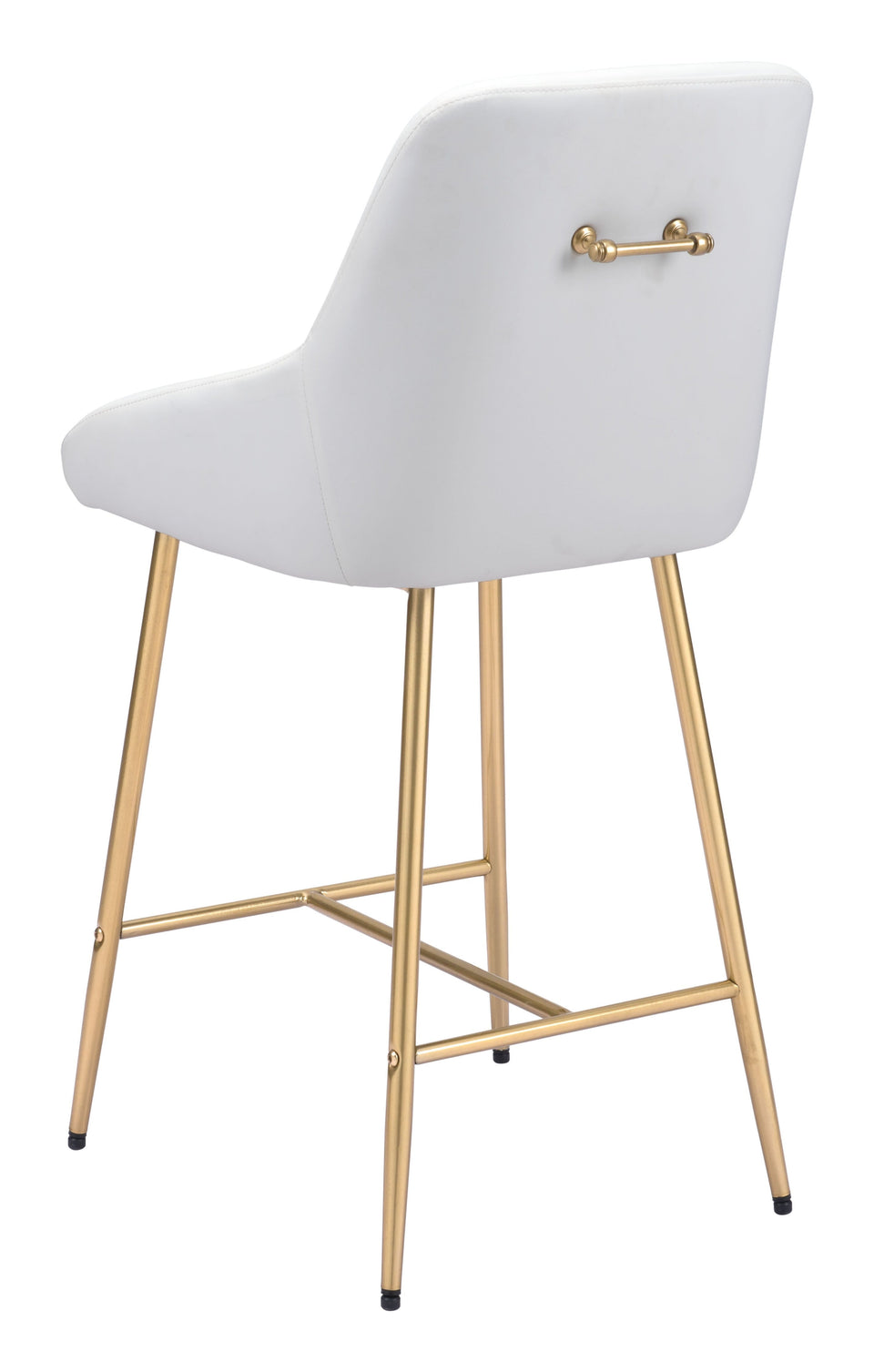 Mira Counter Chair White & Gold by ZuoMod at ASY Furniture in Houston