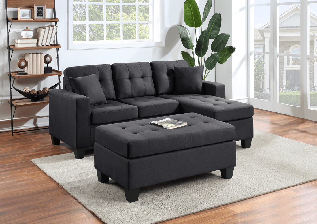 Sofa with ottoman set deals