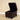 Dark Brown Full Leather Storage Cube Ottoman ASY Furniture  Houston TX