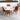 Palmer Dining set with 4 Evette Orange Dining Chairs (WHITE) ASY Furniture  Houston TX