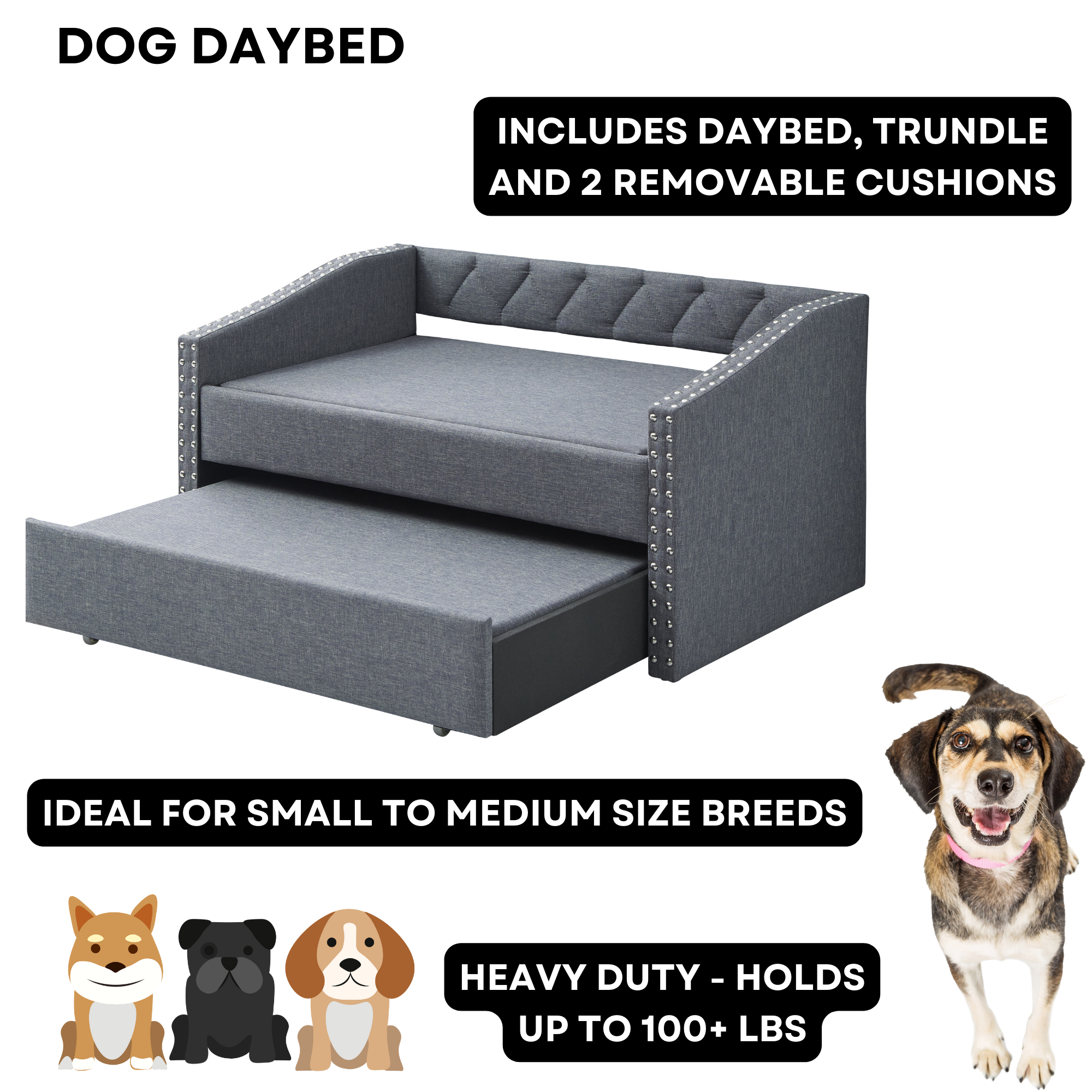 Trundle sales dog bed