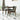 Small Adira Dining set with 4 Abbott Grey Dining Chairs (Walnut) ASY Furniture  Houston TX