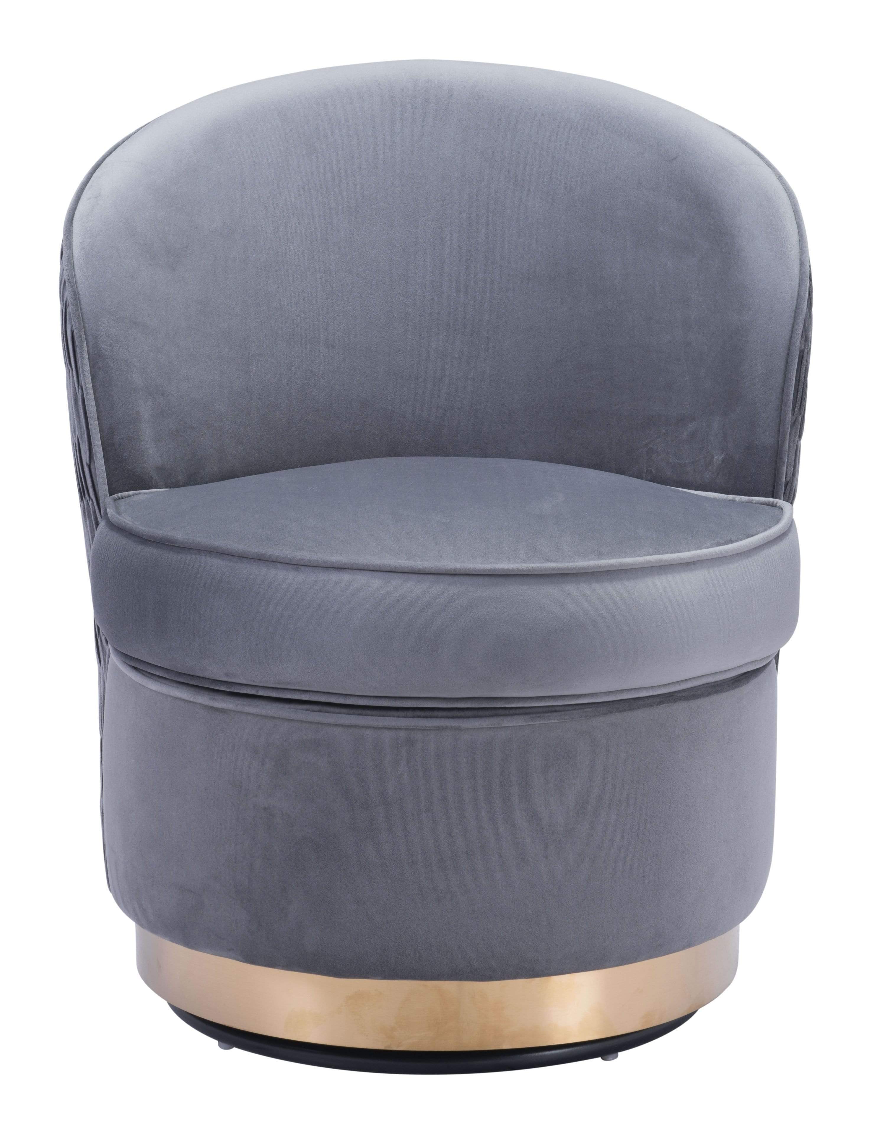 Zelda Accent Chair Gray by ZuoMod at ASY Furniture in Houston Stafford TX