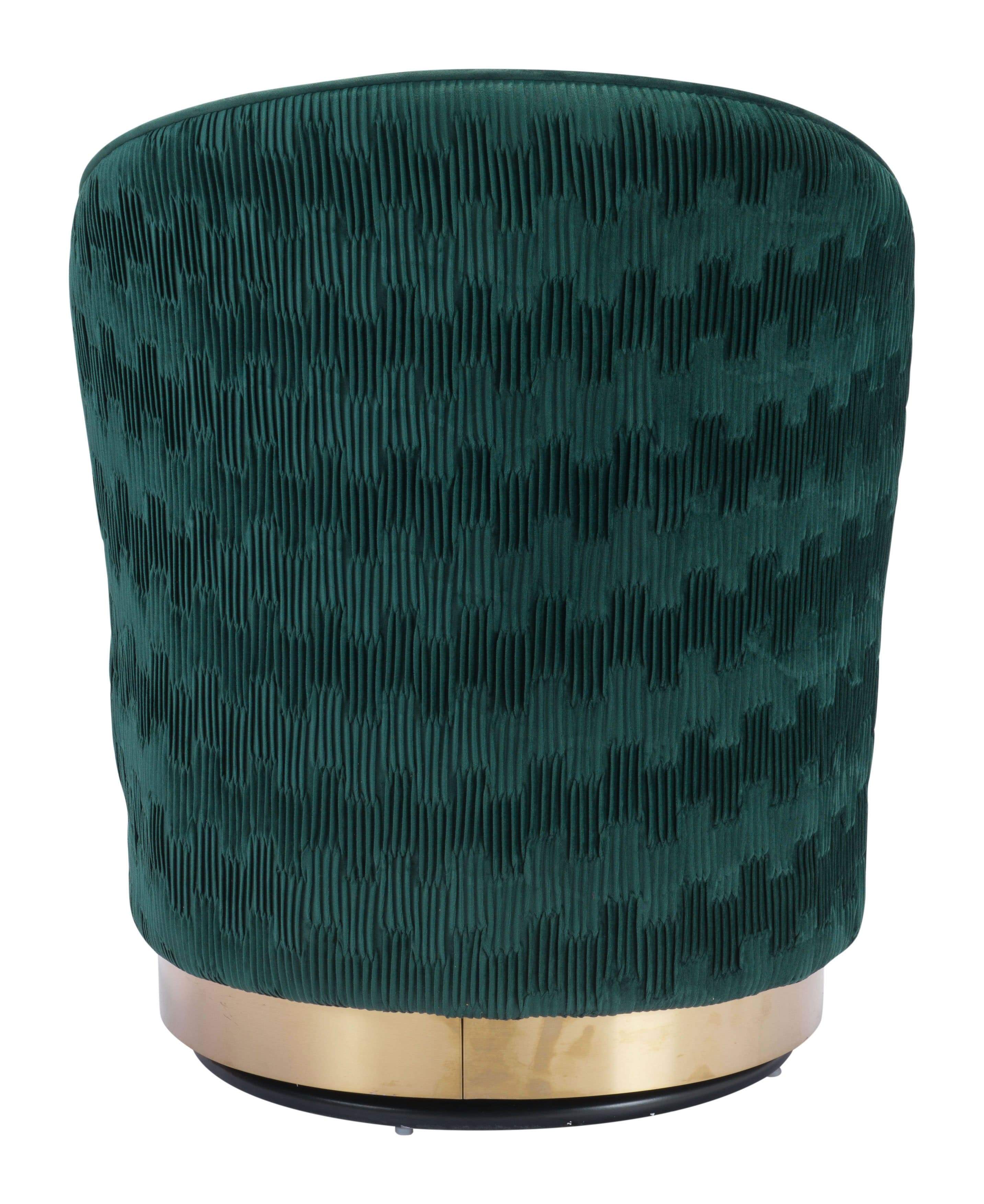 Zelda Accent Chair Green by ZuoMod at ASY Furniture in Houston Stafford TX