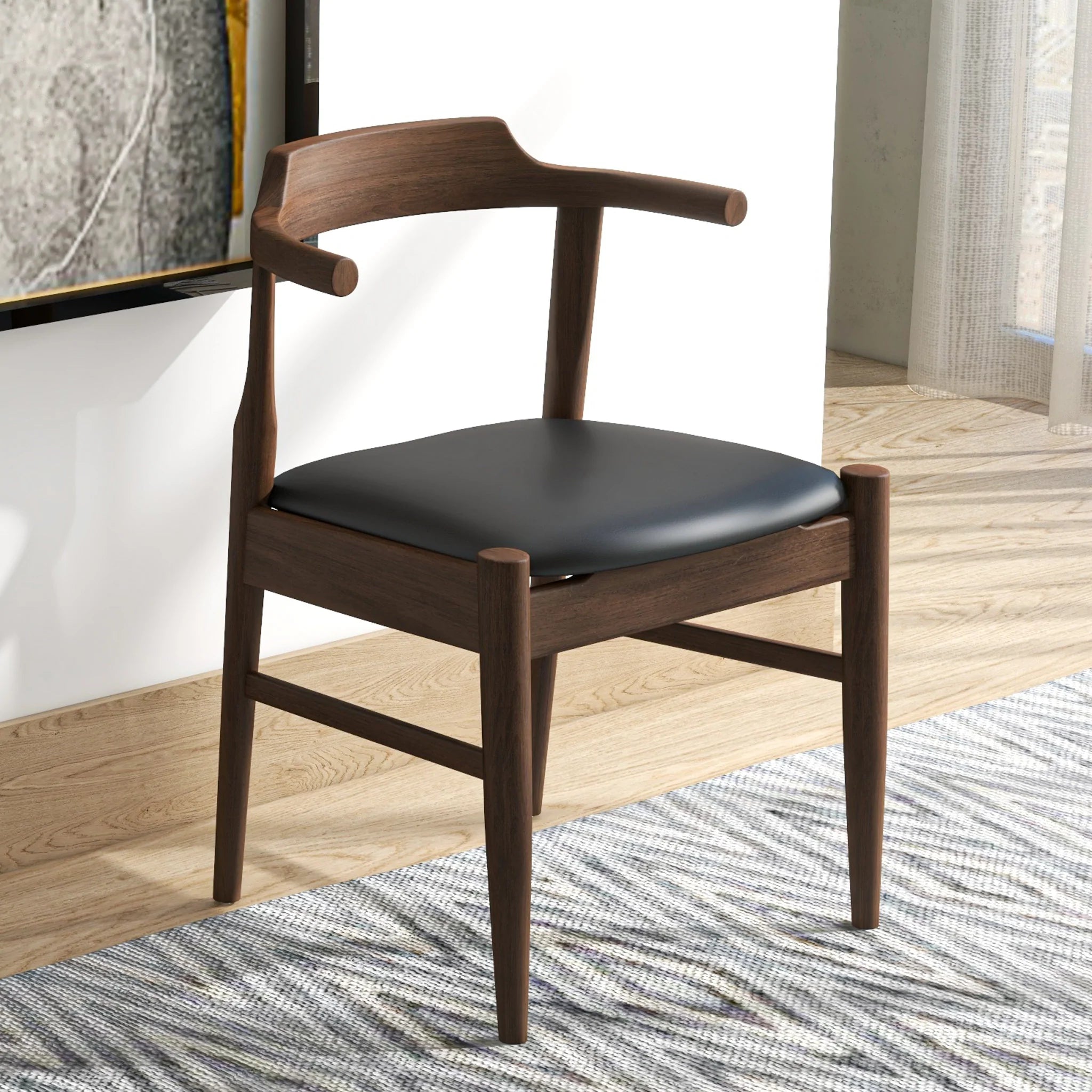 Zola Dining Chair (Black Leather) ASY Furniture